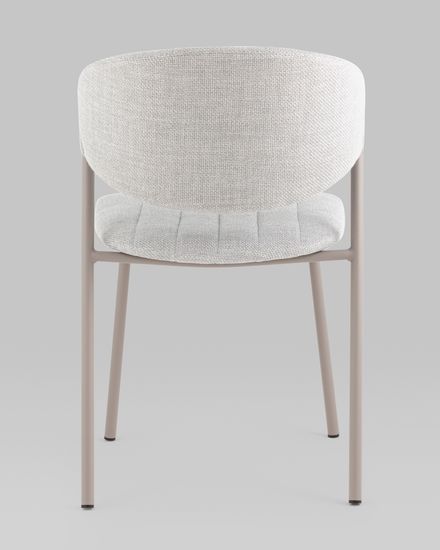 Стул Харпер ткань рогожка серо-голубой каркас серый матовый