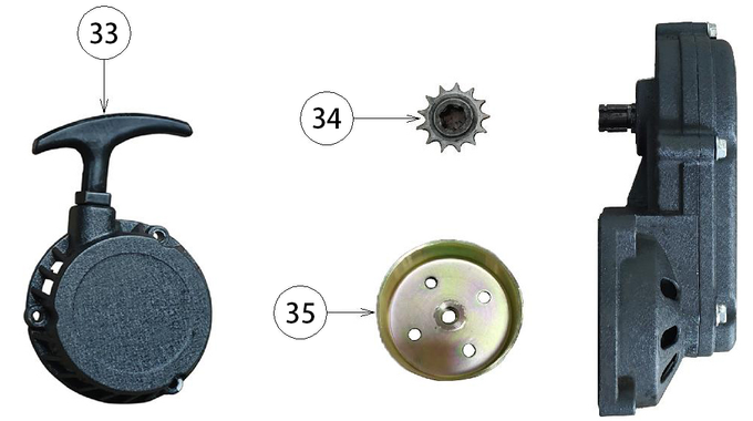 Запчасти двигателя к квадроциклу MOTAX Grizlik X16