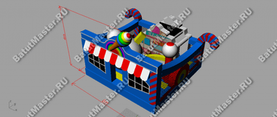 Коммерческий надувной батут "Мороженое" 6*6*3.5 м