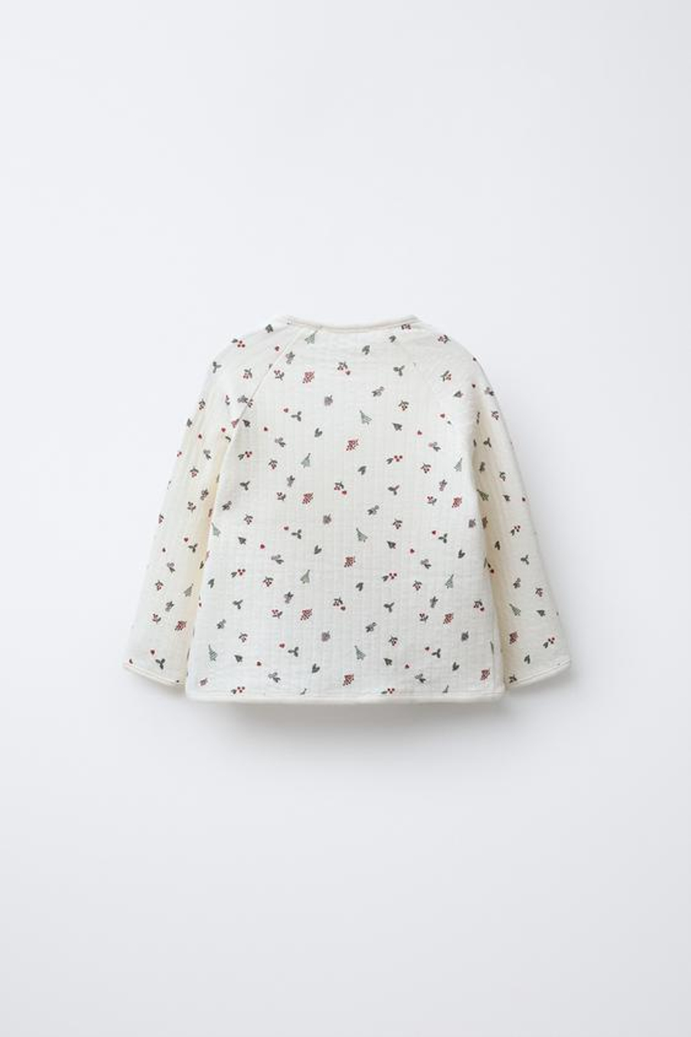 ZARA ФУТБОЛКА С ПРИНТОМ «ДЕРЕВЬЯ», ЭКРЮ