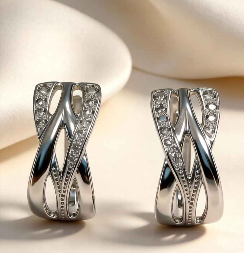 Ювелирные серьги из серебра 925 пробы