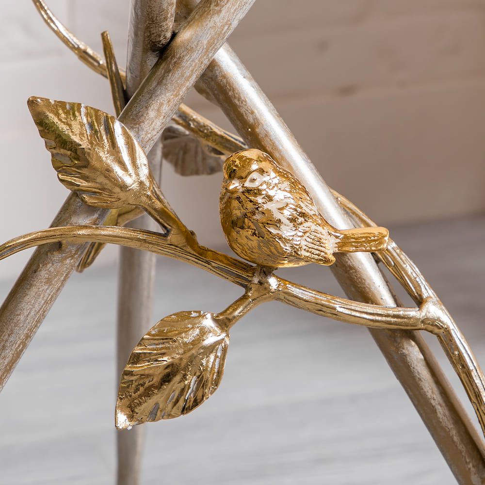 Столик декоративный Зарнички Санфлауэр Айвори Мраморное золото