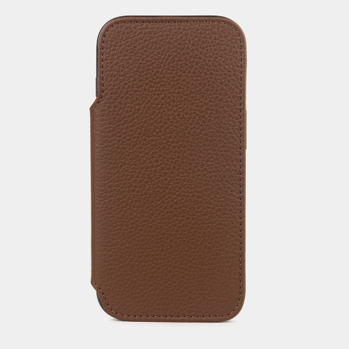 Чехол-книжка для iPhone 17 Pro Max - кожа телёнка, шоколад