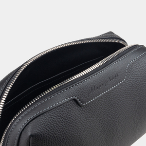 Несессер Trapèze из кожи теленка, черного цвета