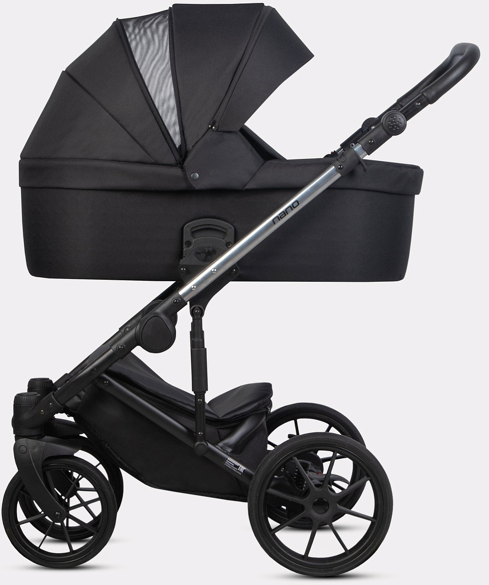 Детская коляска Riko Nano Thermo 3 в 1 с автокреслом Rant Cruise Black 13 Black (черный)