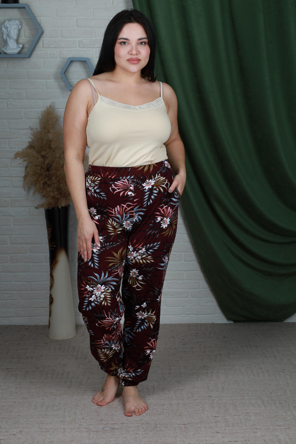 68900 Брюки женские домашние, микс (54/56)