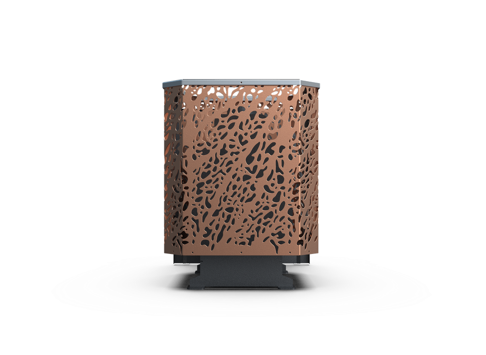 Банная печь Душа- 15 Сетка Леопард панорама 8мм