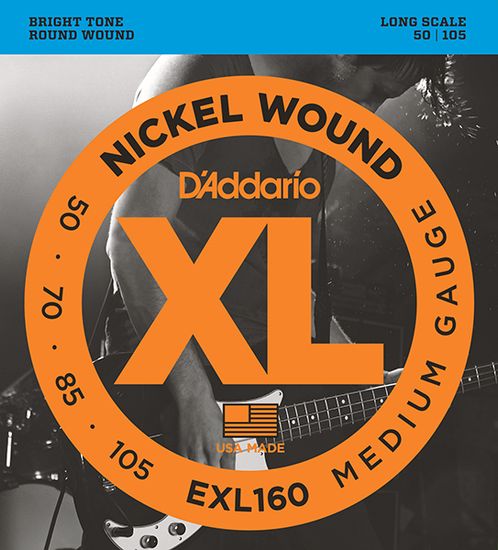 Струны для бас-гитары D'ADDARIO EXL160