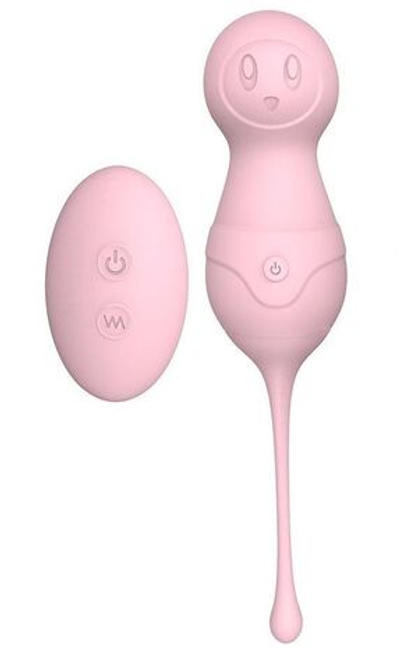Нежно-розовые вагинальные шарики VAVA с пультом ДУ (Цвет: нежно-розовый)