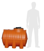 Бочка Экогрупп ДВ 250 л. горизонтальный (740x630x920см;синий) - арт.561091