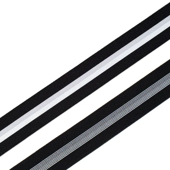 Резинка широкая, черная/серая 30 мм, Германия