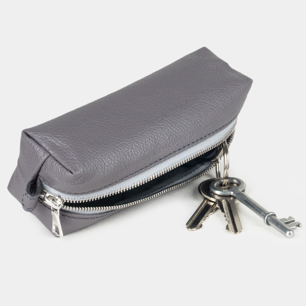 Ключница Coffre из кожи теленка серо-фиолетового цвета