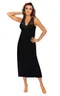 Kristina long nightdress Black