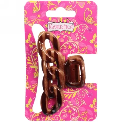 Заколка-краб для волос на блистере «Magic Gloss», леопардовый принт, микс 3 цвета, 6,5см