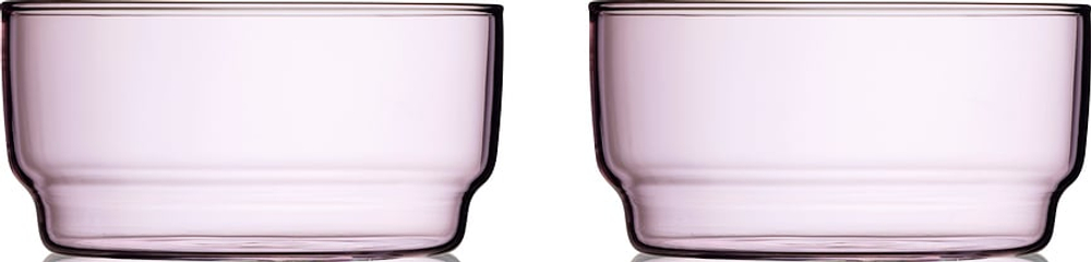 Набор салатников LyngbyGlas Torino, 2 предмета, стекло, 12 см, розовый