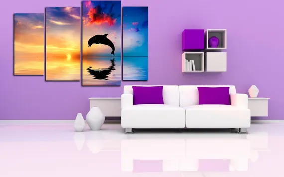 Модульная картина "Морские жители"