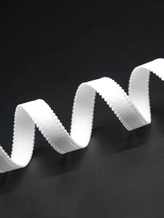 001 612/15 Бретель матовая Lauma 15 мм, белый 001