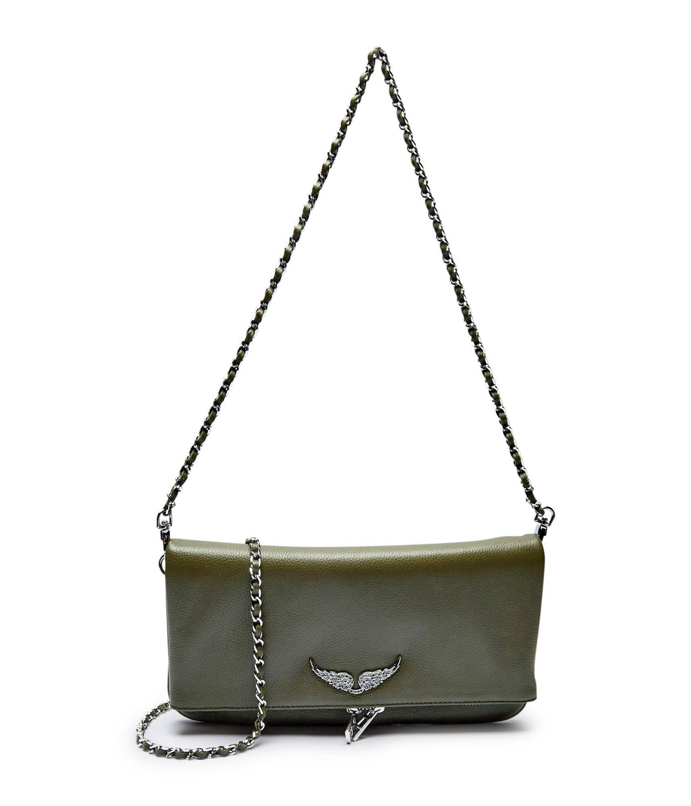 Кожаная сумка-мессенджер Zadig&Voltaire - хаки(LWBA00001)