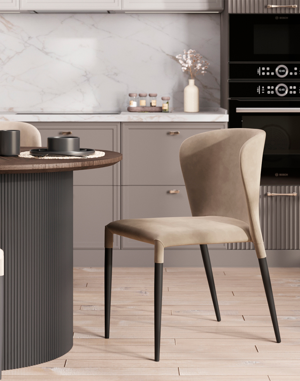 Стул Лори велюр бежевый