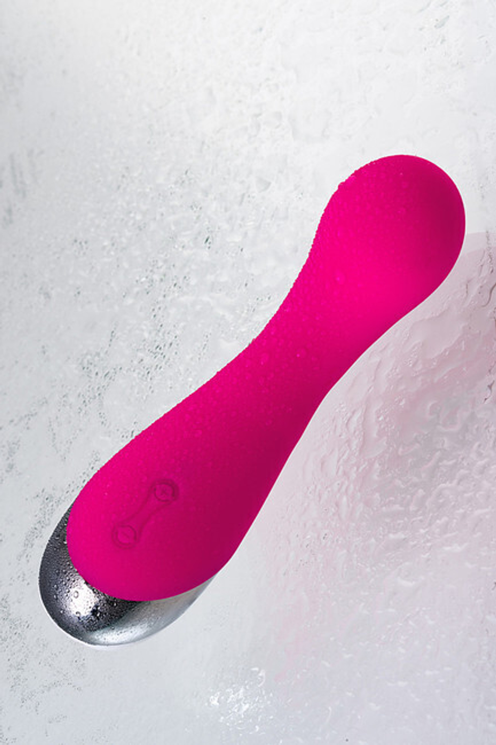 Силиконовый стимулятор точки G L'EROINA, розовый (10 режимов вибрации) (Цвет: розовый с белым и серебряным)