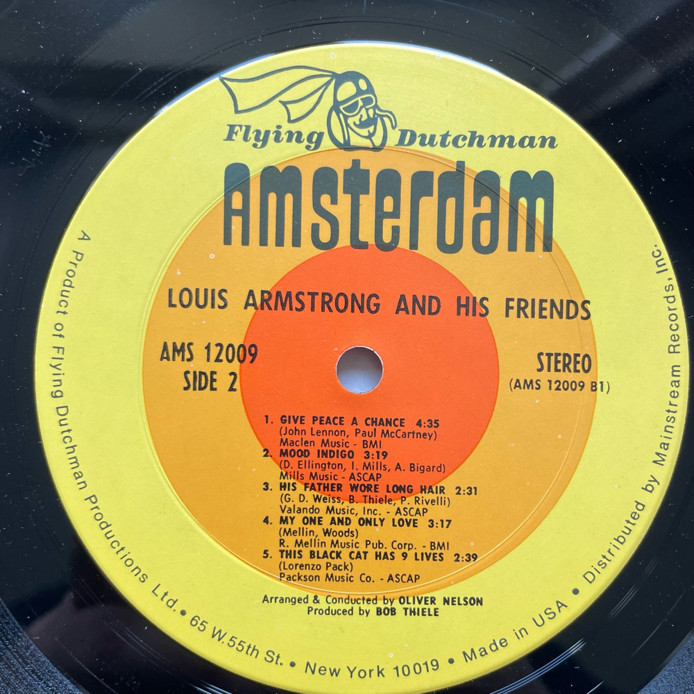 Винтажная виниловая пластинка LP Louis Armstrong And His Friends (США 1970) What A Wonderful World