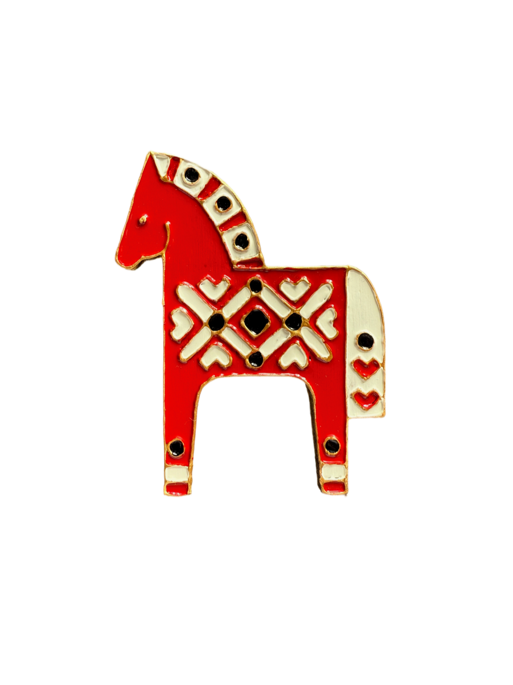 Елочная новогодняя игрушка Красный Конь символ 2026 года