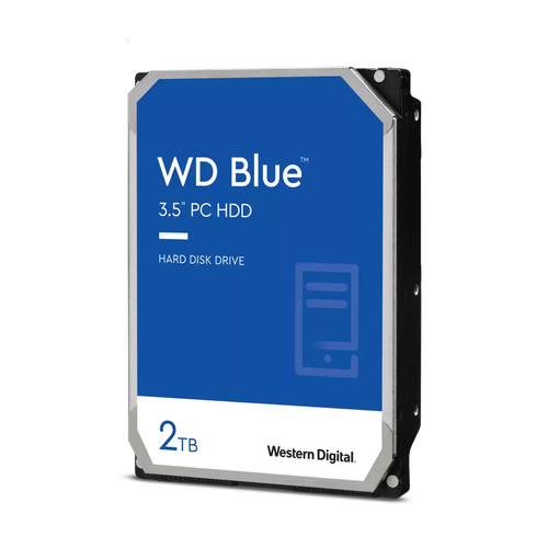 Внутренний HDD 3.5" Western Digital Blue EZBX, 2Тб, SATA3, Bulk, Чтение:200мб/с, Запись:200мб/с, 7200об/мин, Буфер:256Мб (WD20EZBX)