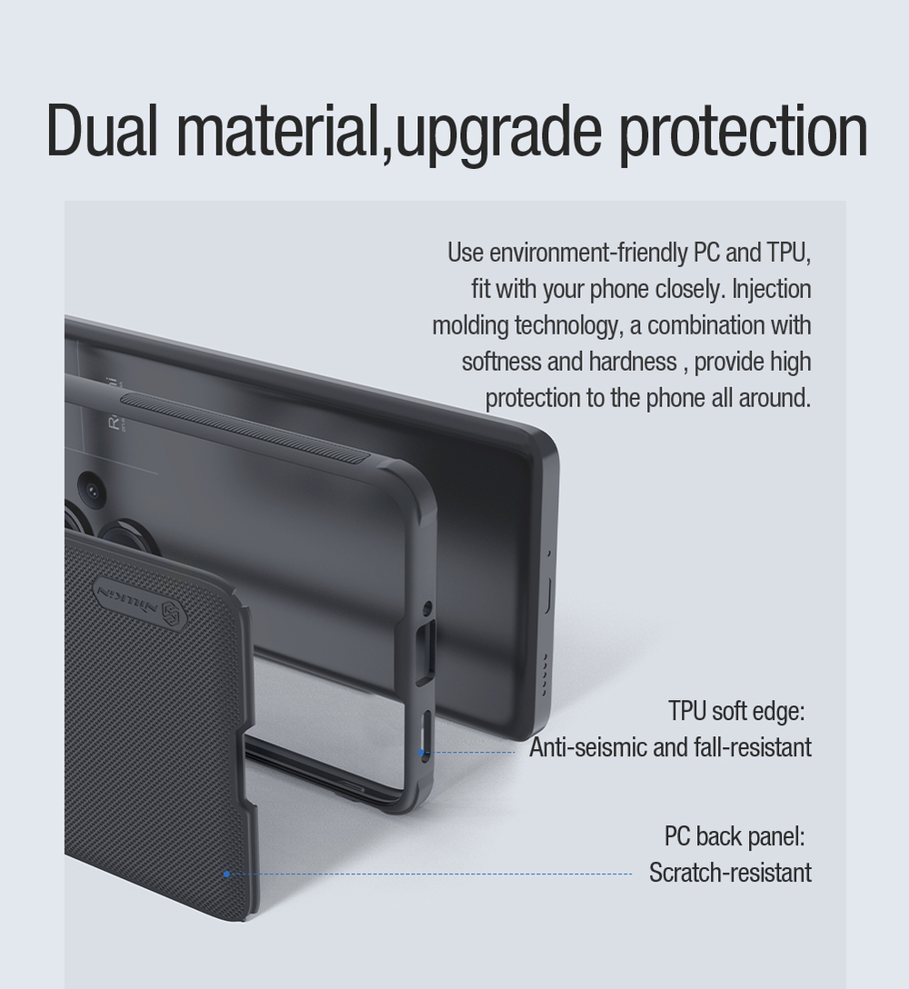 Чехол от Nillkin c встроенным магнитом для Xiaomi Redmi Note 13 Pro+ 5G, серия Super Frosted Shield Pro Magnetic