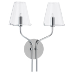 758624 Бра DIAFANO 2х40W G9 ХРОМ/ПРОЗРАЧНЫЙ