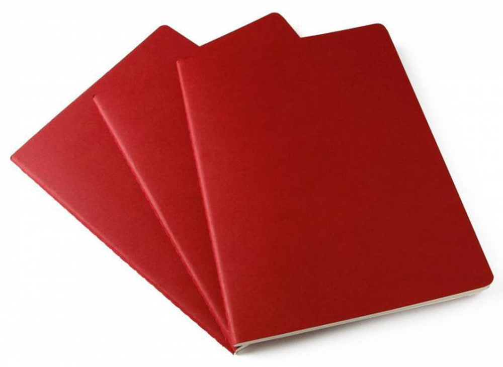 Блокнот Moleskine CAHIER JOURNAL (QP422) 19х25см обложка картон 120стр. в клетку, бежевый (3шт)