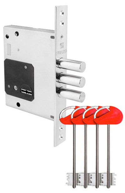 Замок FUARO MDV25/S-60.00.3R16 4key врезной сувальдный