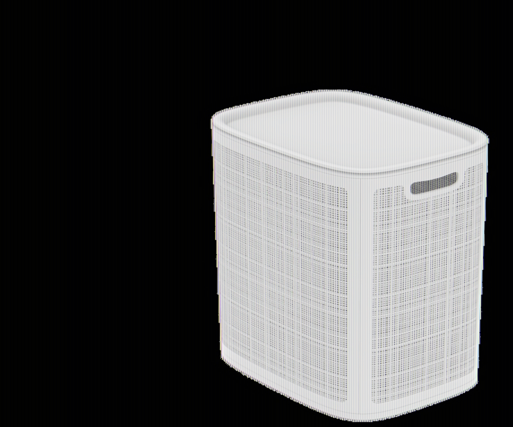 Корзина для белья Лён 75л 43*32,1*60см серый