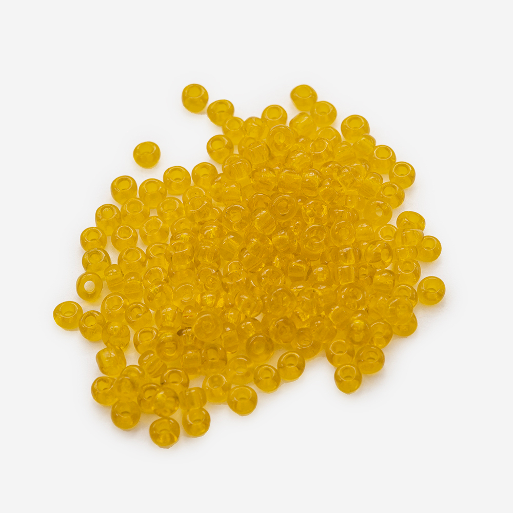 Бисер крафтовый, 4мм, прозрачный, оттенок №258 "Amber Gold"