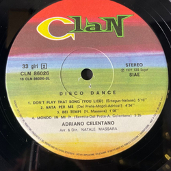 Винтажная виниловая пластинка LP Adriano Celentano Адриано Челентано, Disco Dance (Италия 1977)