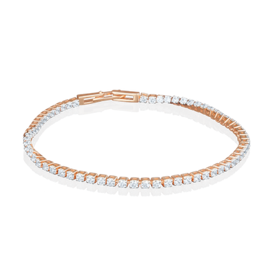 Браслет из красного золота с фианитами