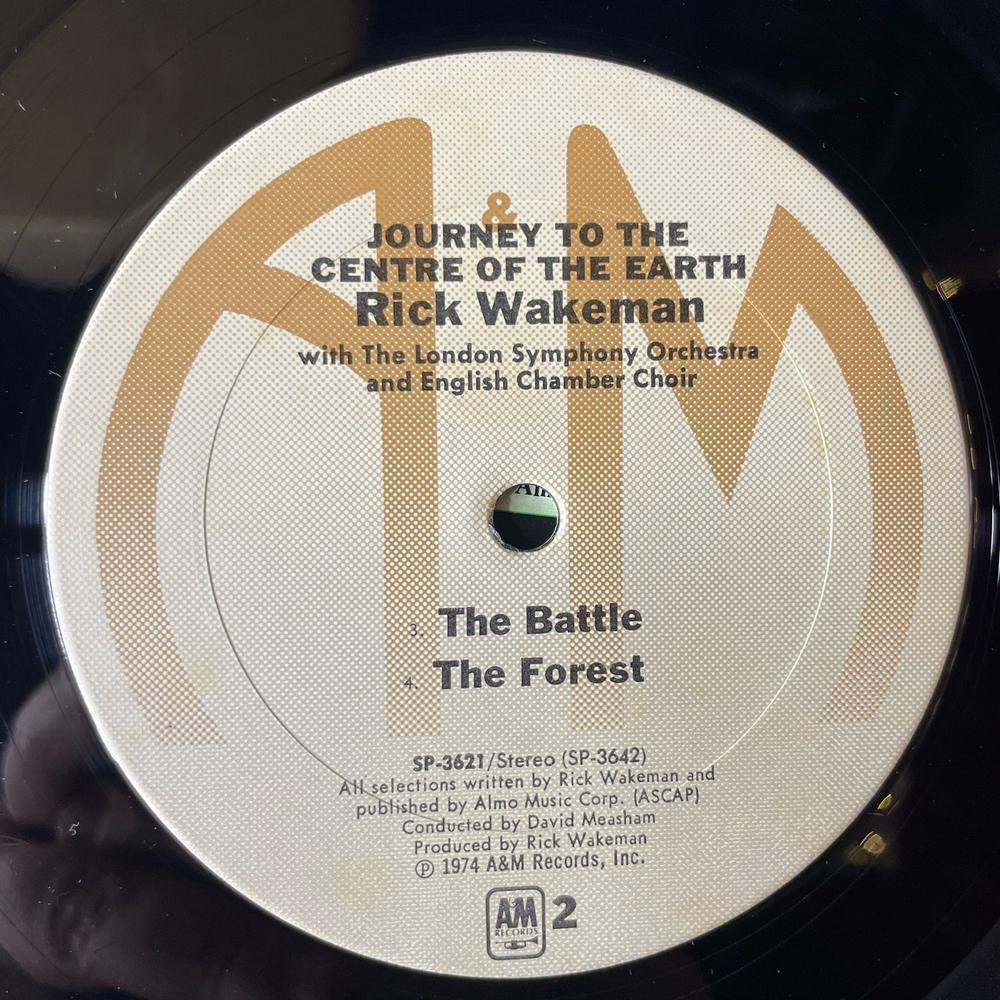 Винтажная виниловая пластинка LP Rick Wakeman Journey To The Centre Of The Earth (США 1974)