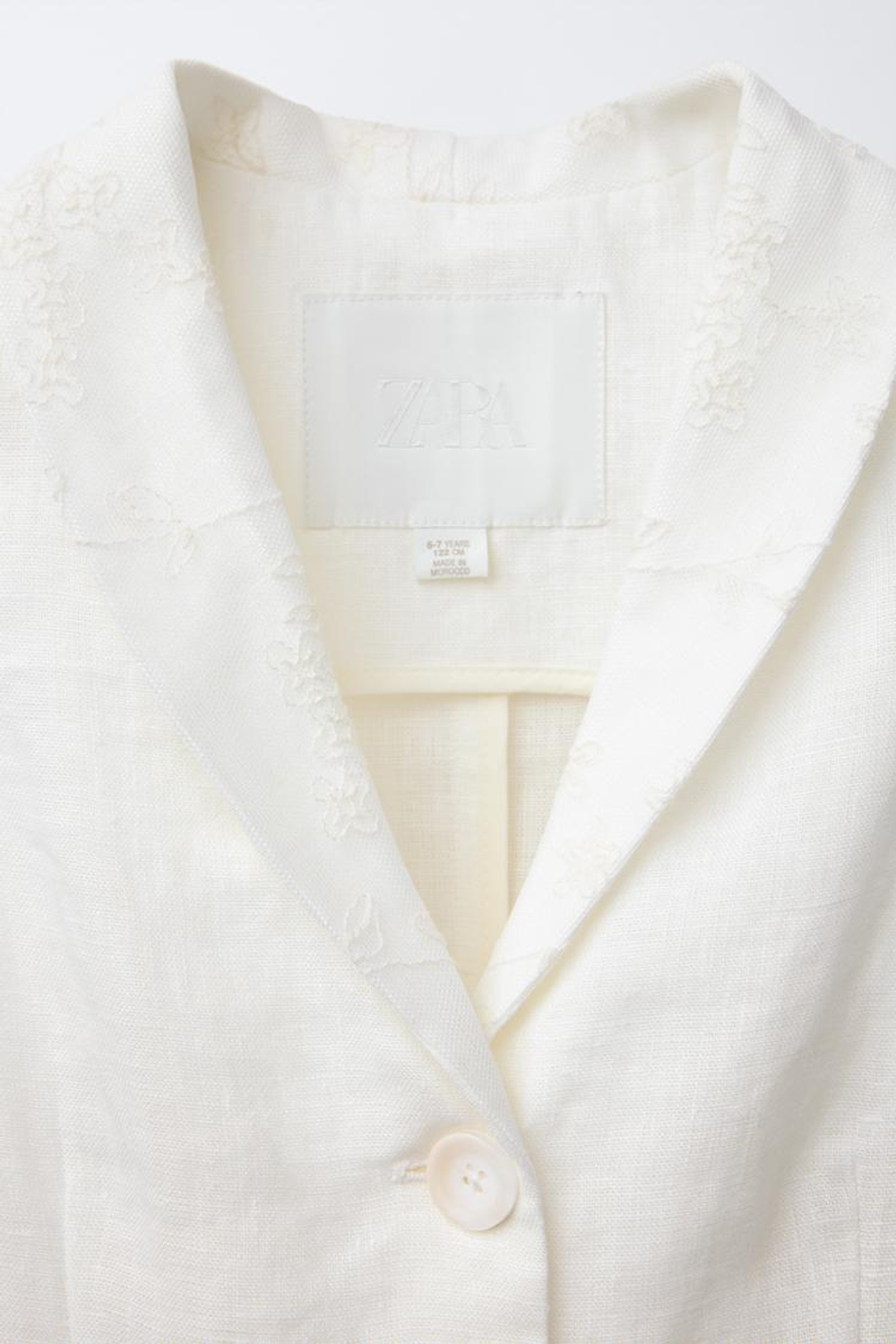 ZARA ЖИЛЕТ ИЗ СМЕСОВОГО ЛЬНА, ЭКРЮ