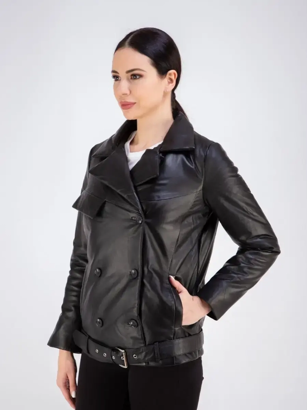 Куртка кожаная из натуральной кожи утепленная