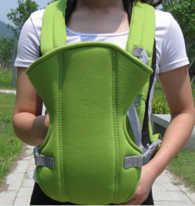 Сумка-кенгуру для новорожденных однотонная с ремешками