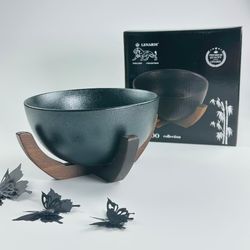 Lenardi 235-049 Салатник 18х9,5см на подставке BLACKWOOD в под.уп.(х12)Фарфор