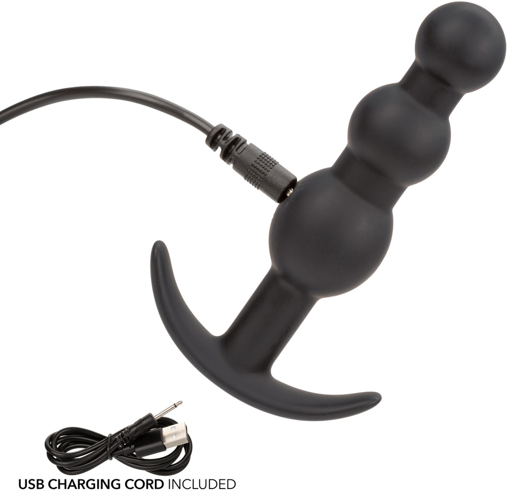 Boundless Vibrating Beaded Plug - Анальная виброёлочка для ношения