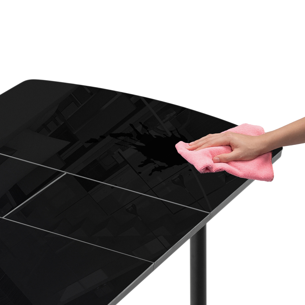 Стол стеклянный Woodville Бейкер черный