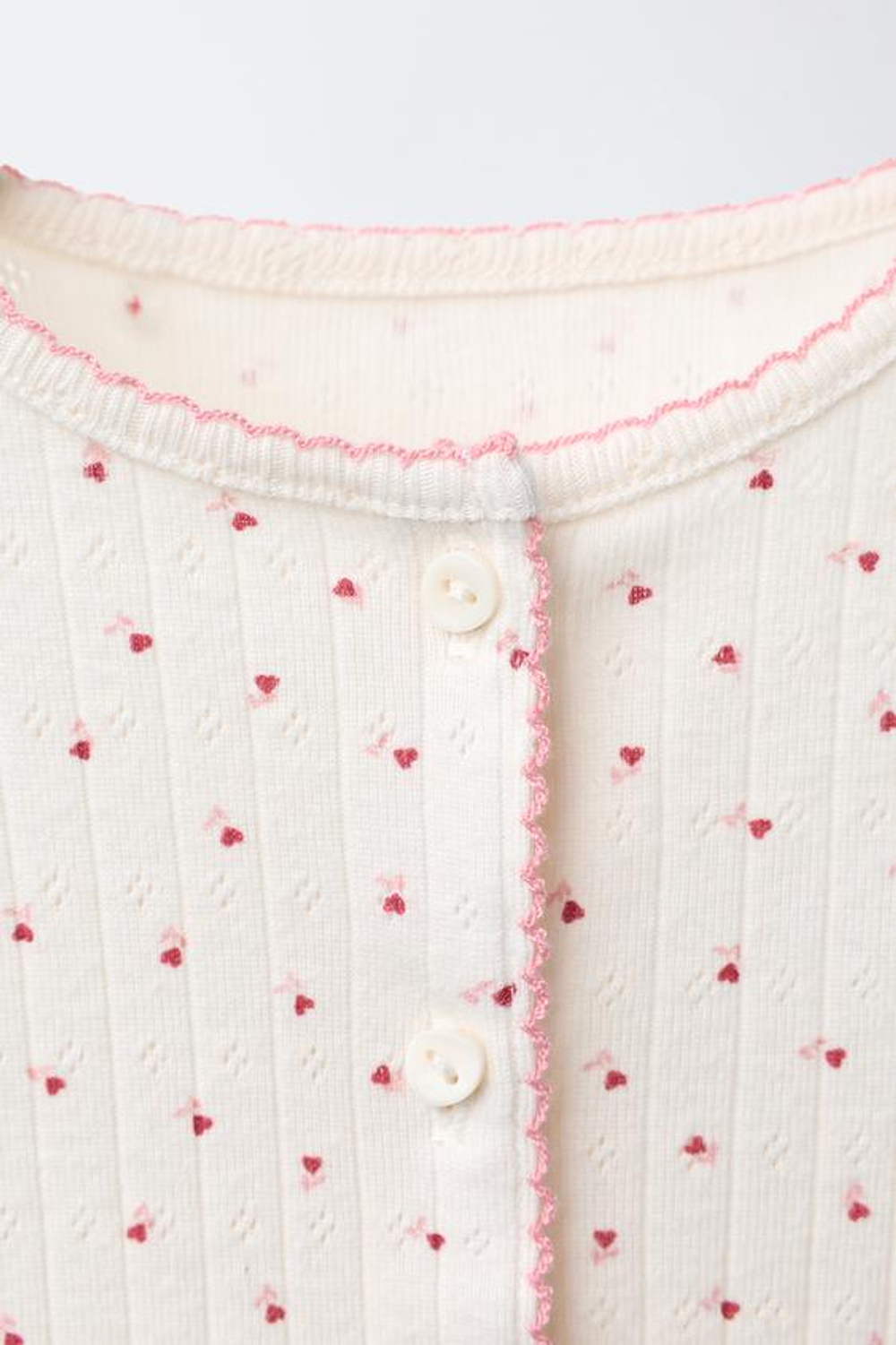 ZARA КОМПЛЕКТ ИЗ КАРДИГАНА, БОДИ И ЛЕГИНСОВ С ПРИНТОМ «СЕРДЦА», ПАСТЕЛЬНО-РОЗОВЫЙ