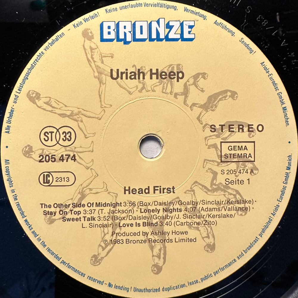 Uriah Heep - Head First (Германия 1983г.)