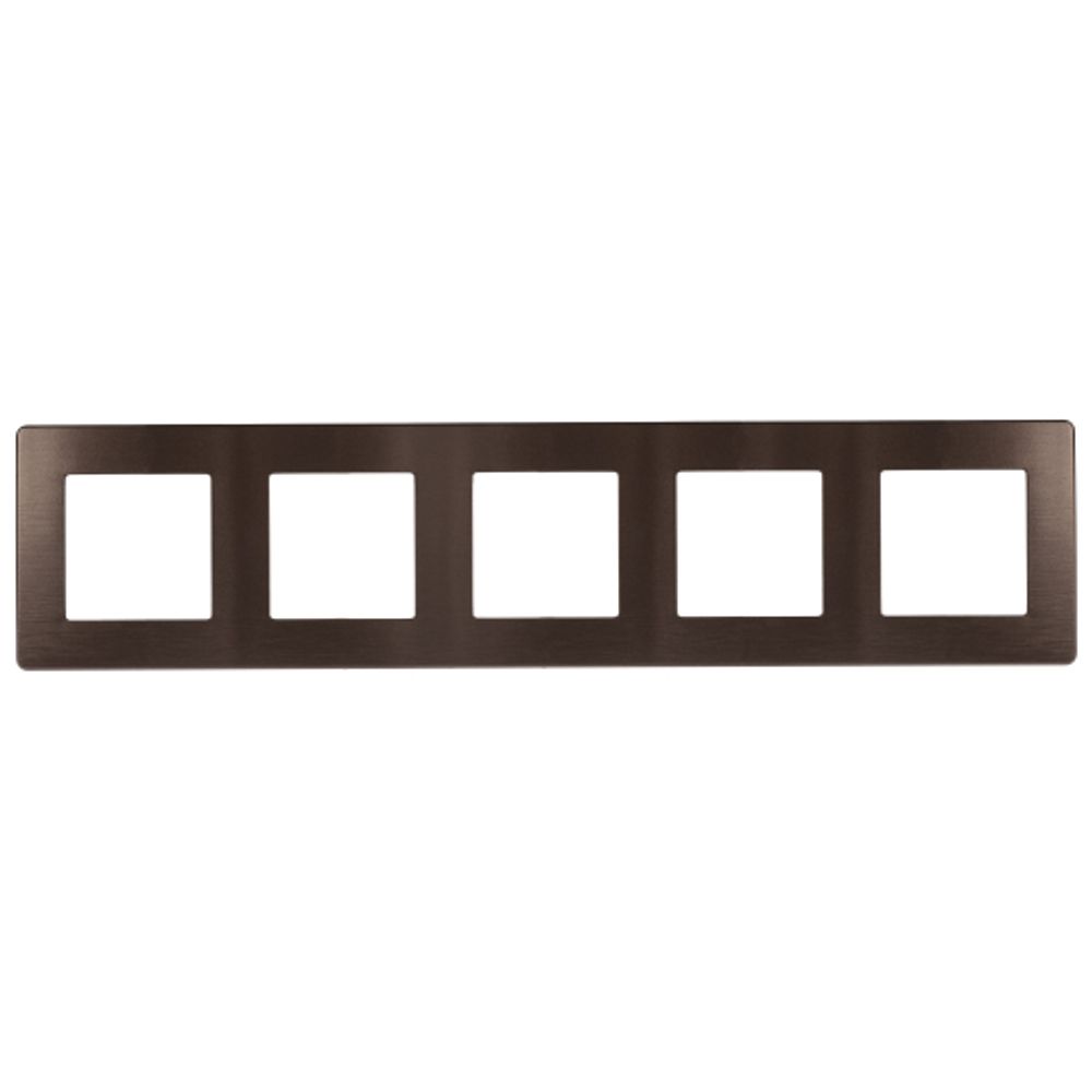 Рамка для розеток и выключателей ЭРА Серия 12 12-5105-13 на 5 постов, Сатин, бронза