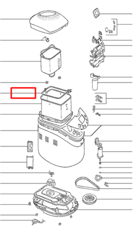 Тэн (нагреватель) для хлебопечки Moulinex (Мулинекс) БОЛЕЕ НЕ ПОСТАВЛЯЕТСЯ