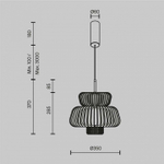 Подвесной светильник Maytoni Namiki MOD465PL-L12BK1