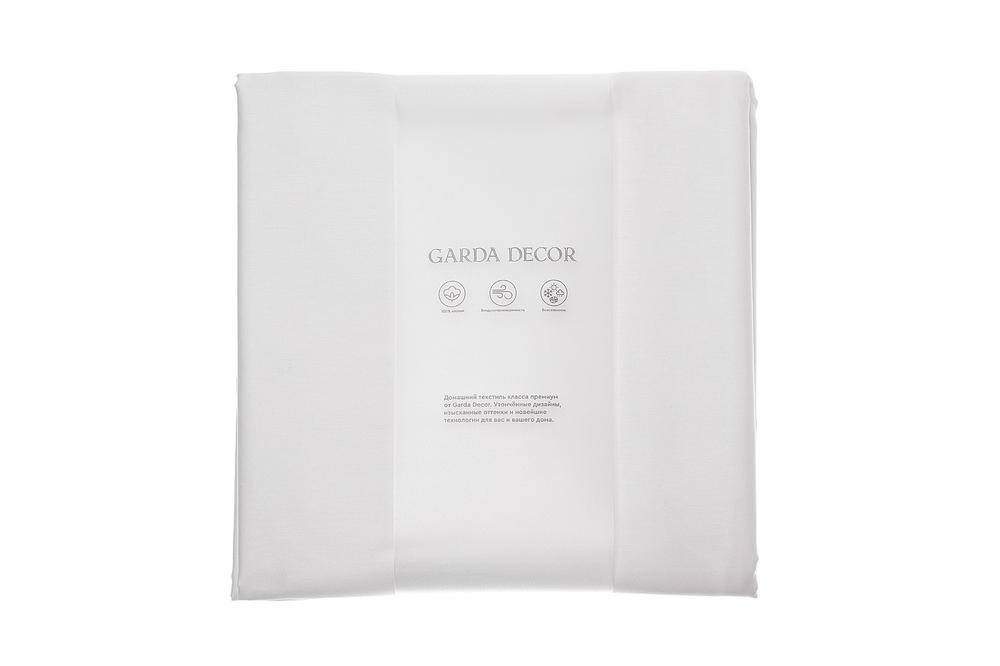 Простыня на резинке 180x200x30 Garda Decor белая