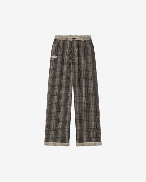 Брюки Ymkashix Velvet Tartan коричневые / черные