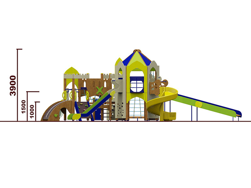 Игровой комплекс для детей 6-12 лет для уличной площадки